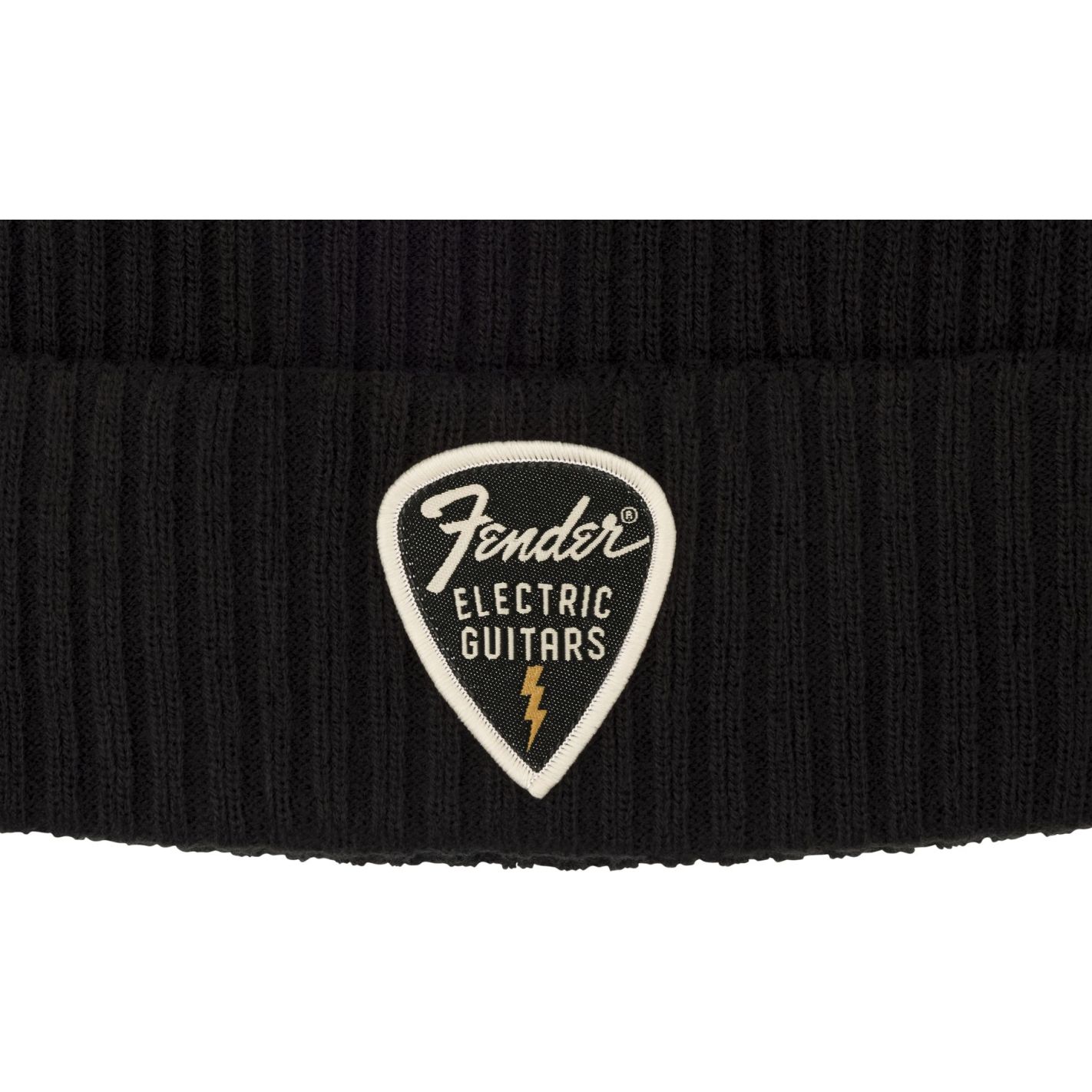 PICK PATCH RIBBED BEANIE BLACK