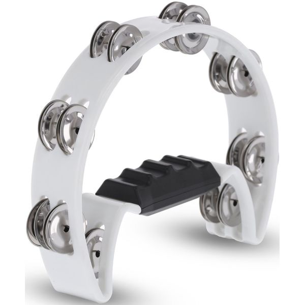 PANDERETA REDONDA MEDIA LUNA BLANCO