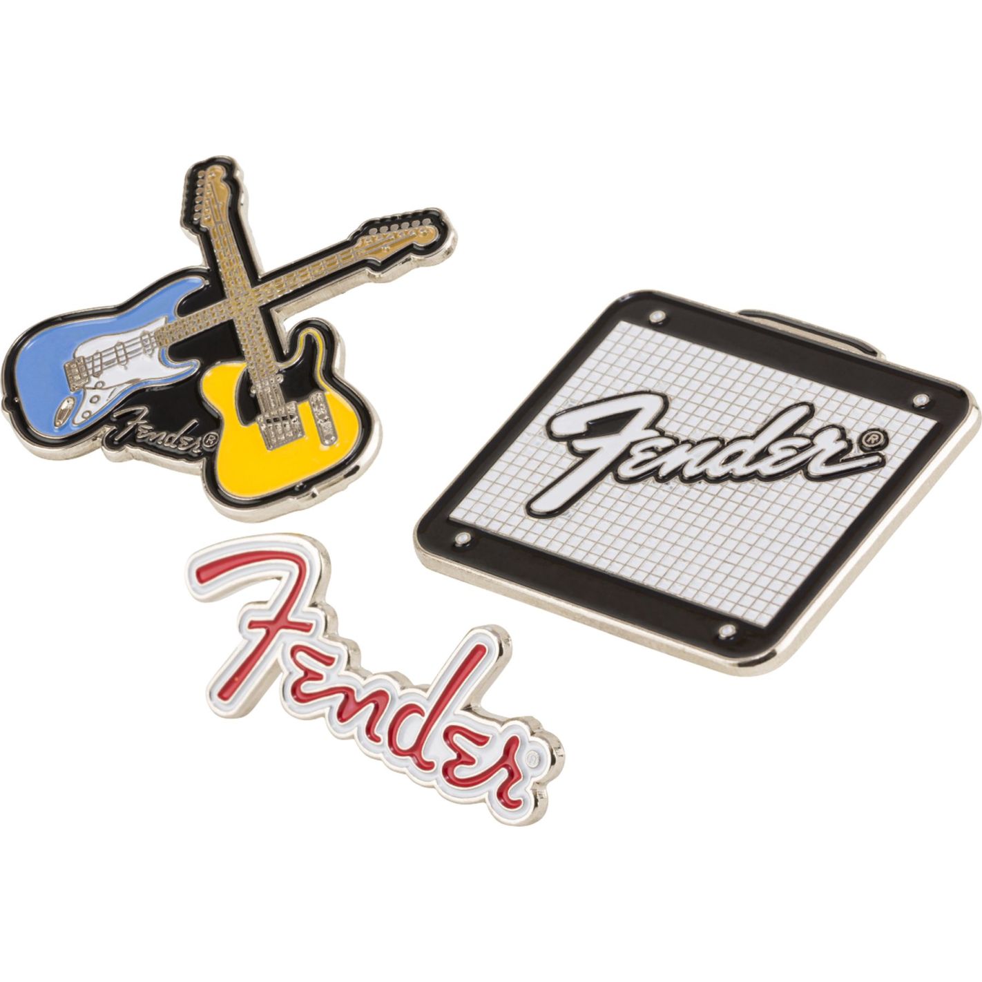 CROSSED GUITARS ENAMEL PIN