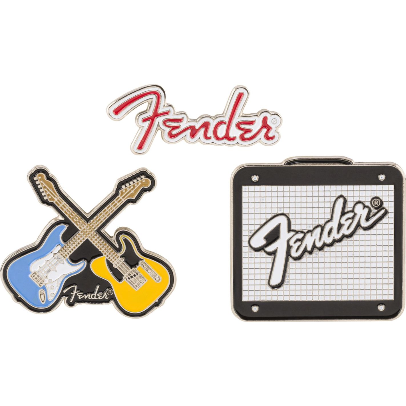 CROSSED GUITARS ENAMEL PIN