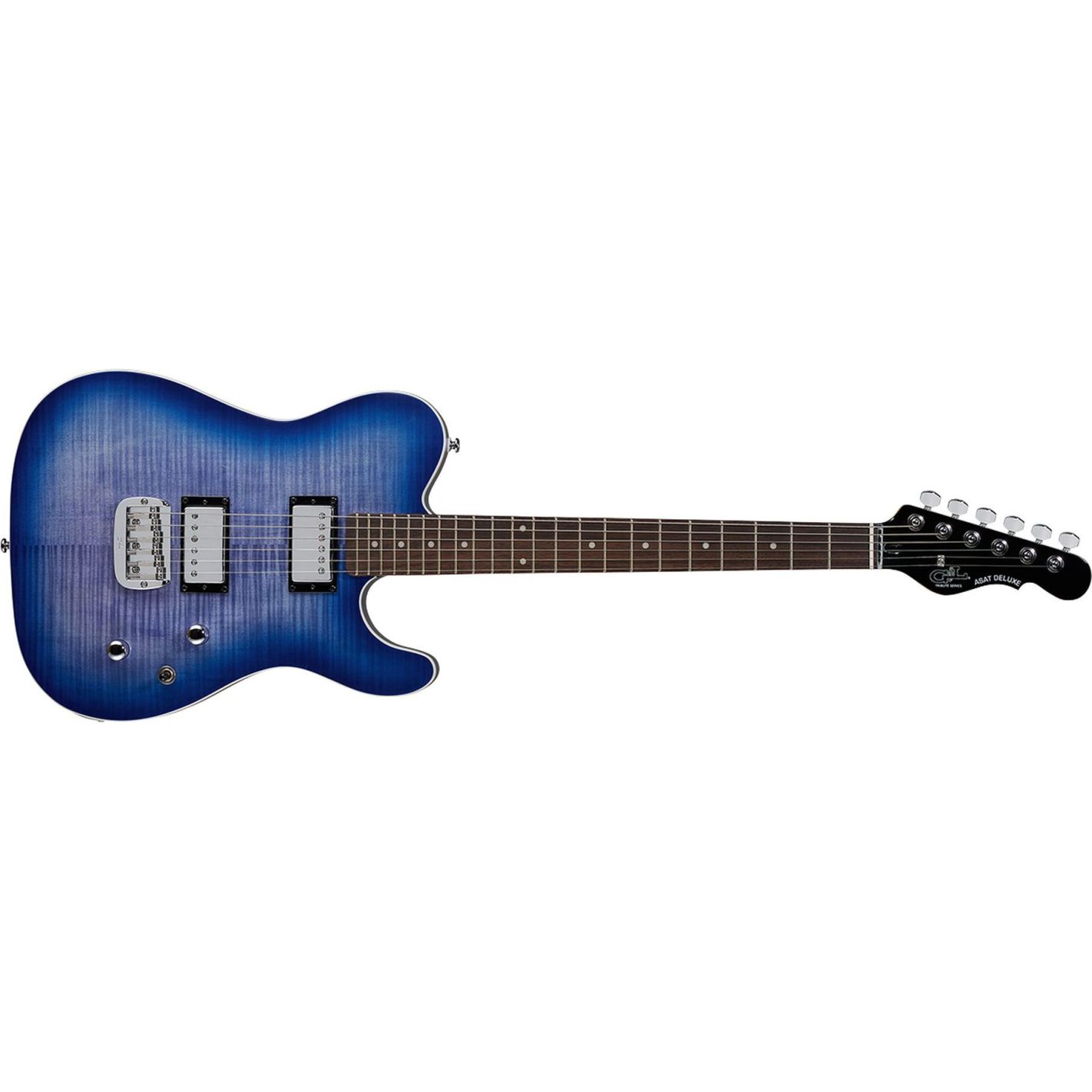 TRIBUTE ASAT DELUXE BRIGHT BLUEBURST CARVED TOP