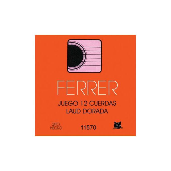11570 JUEGO LAUD 12 CUERDAS FERRER DORADO