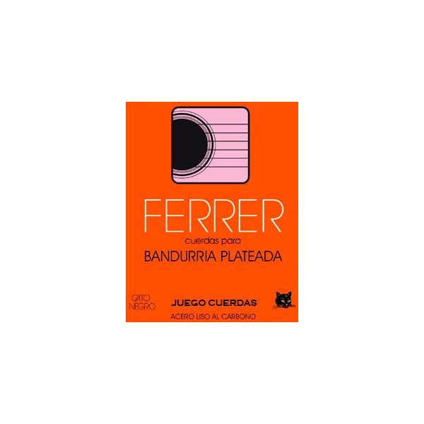 11420 JUEGO BANDURRIA 12 CUERDAS FERRER NEGRO