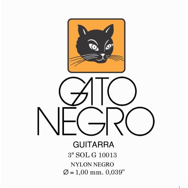 10013 3A CUERDA SOL NYLON NEGRO