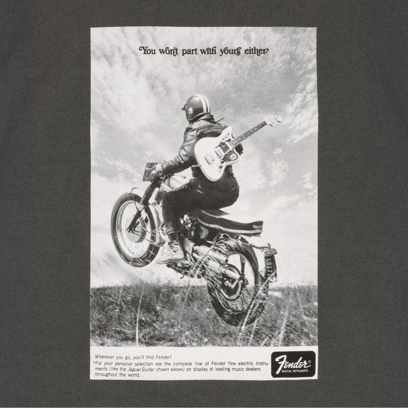 VINTAGE AD BIKER TEE GRAPHITE XL