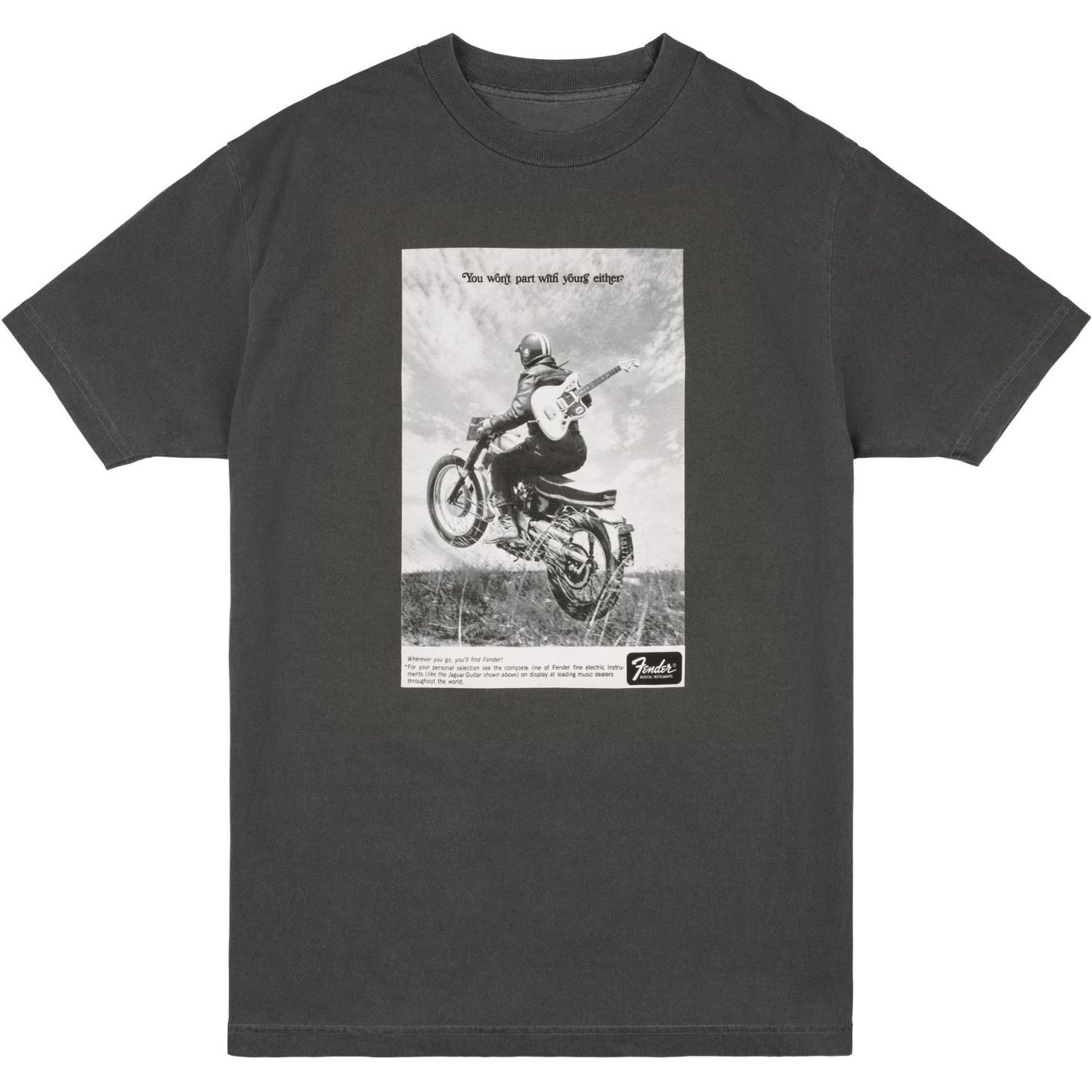 VINTAGE AD BIKER TEE GRAPHITE M