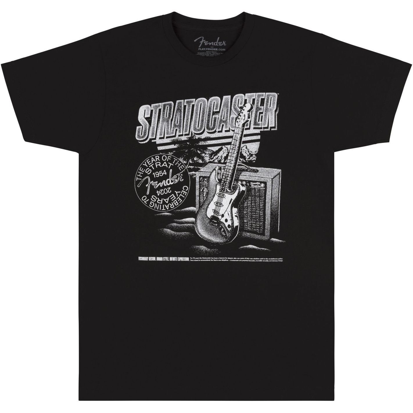 STRAT 70TH ANNIVERSARY TEE BLACK XXL