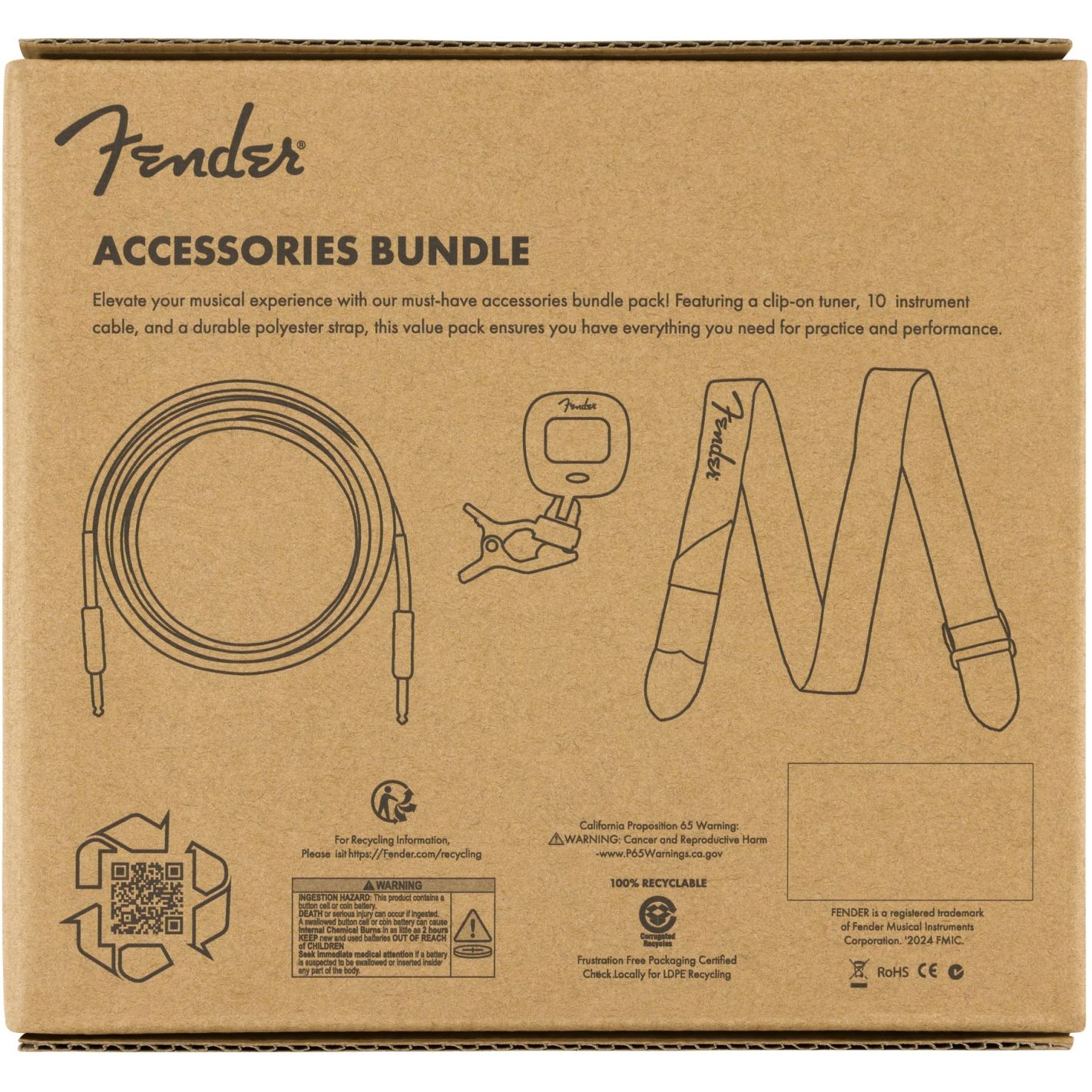 SPA BUNDLE PACK WHITE CABLE TUNER STRAP