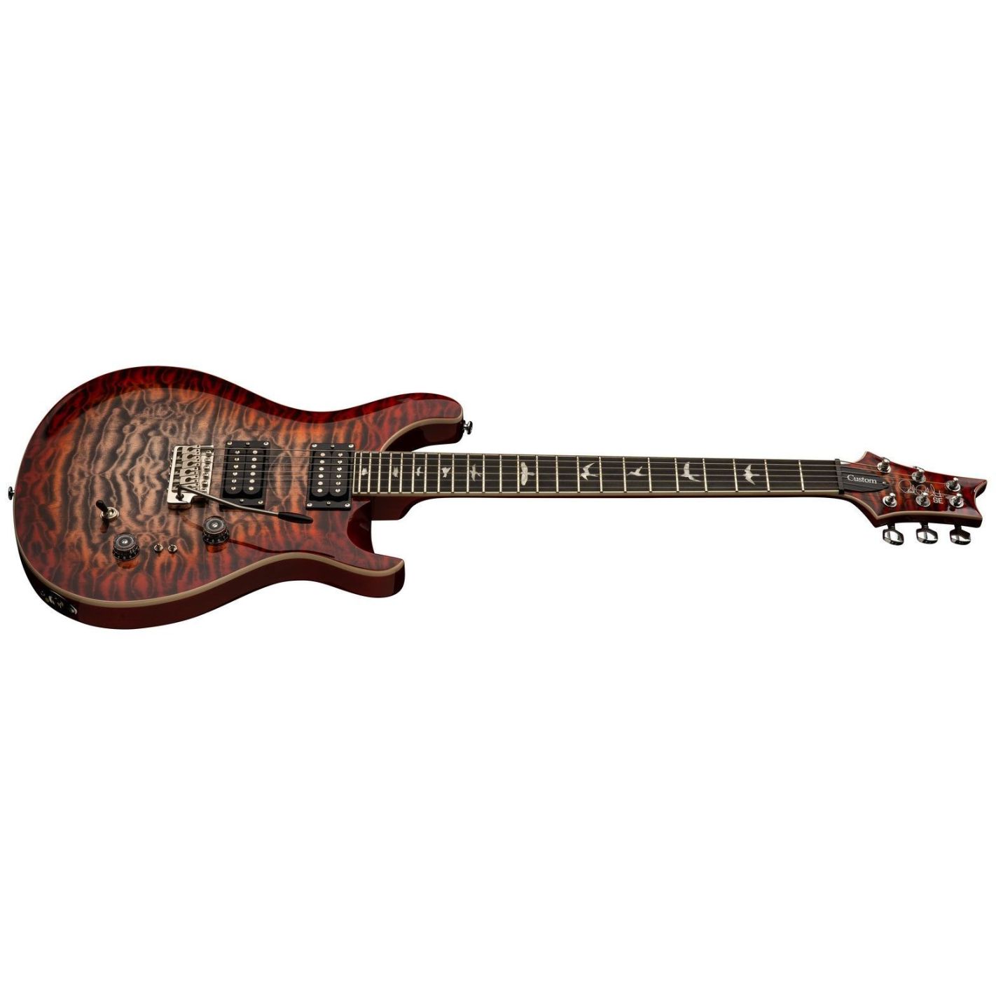 SE CUSTOM 24-08 QUILT CHARCOAL CHERRY BURST