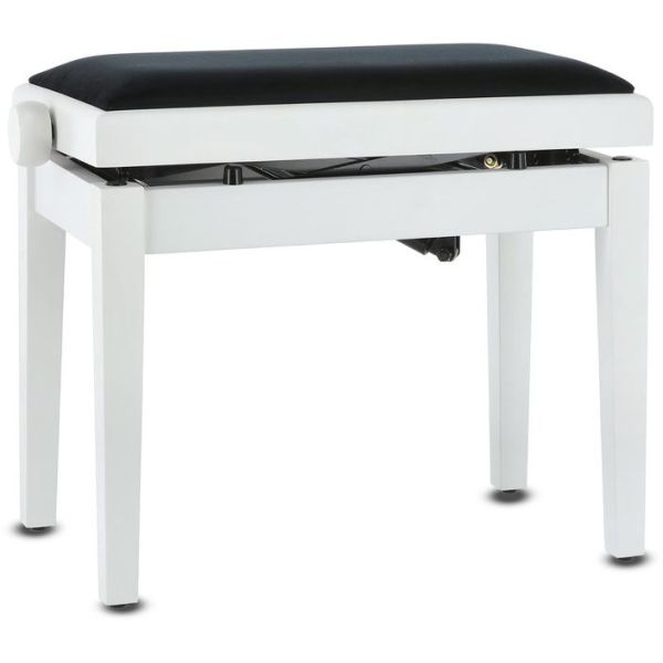 BANQUETA DE PIANO DELUXE AUTOLIFT BLANCO MATE