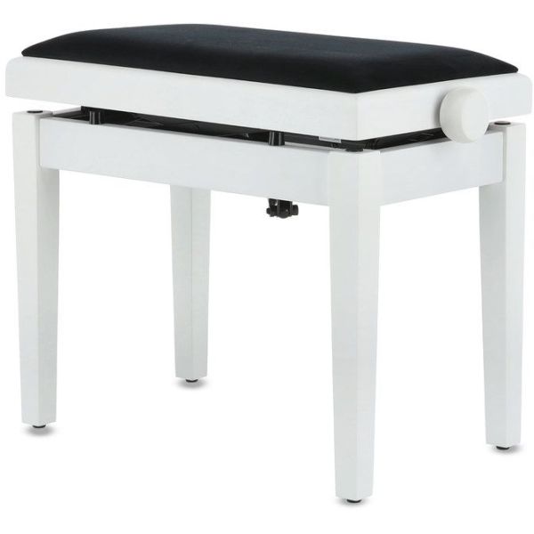BANQUETA DE PIANO DELUXE AUTOLIFT BLANCO MATE