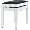 BANQUETA DE PIANO DELUXE AUTOLIFT BLANCO MATE