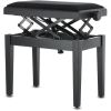 BANQUETA DE PIANO DELUXE AUTOLIFT NEGRO MATE