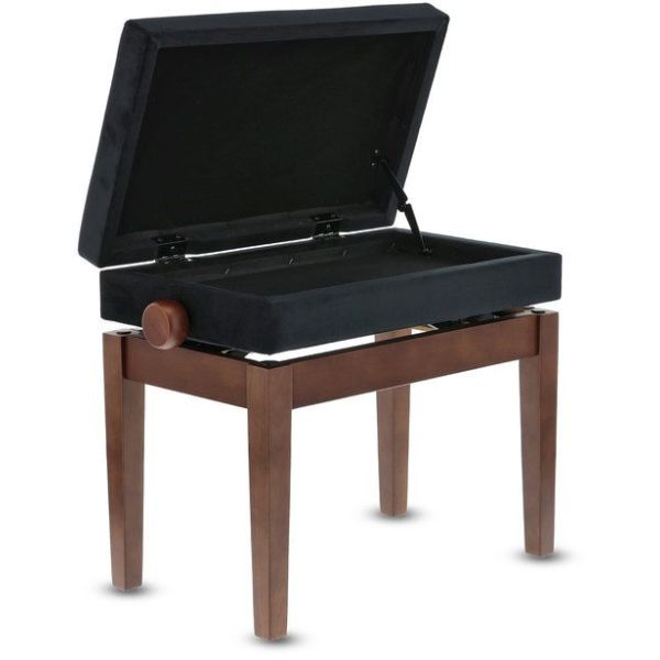 BANQUETA DE PIANO DELUXE COMPARTMENT NOGAL MATE
