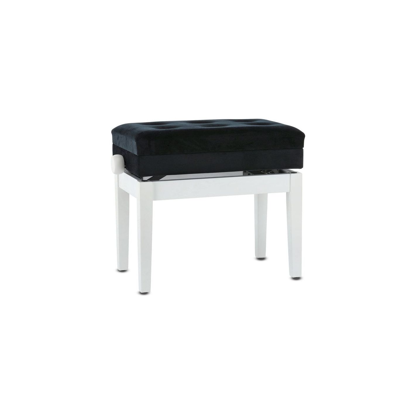 BANQUETA DE PIANO DELUXE COMPARTMENT BLANCO MATE