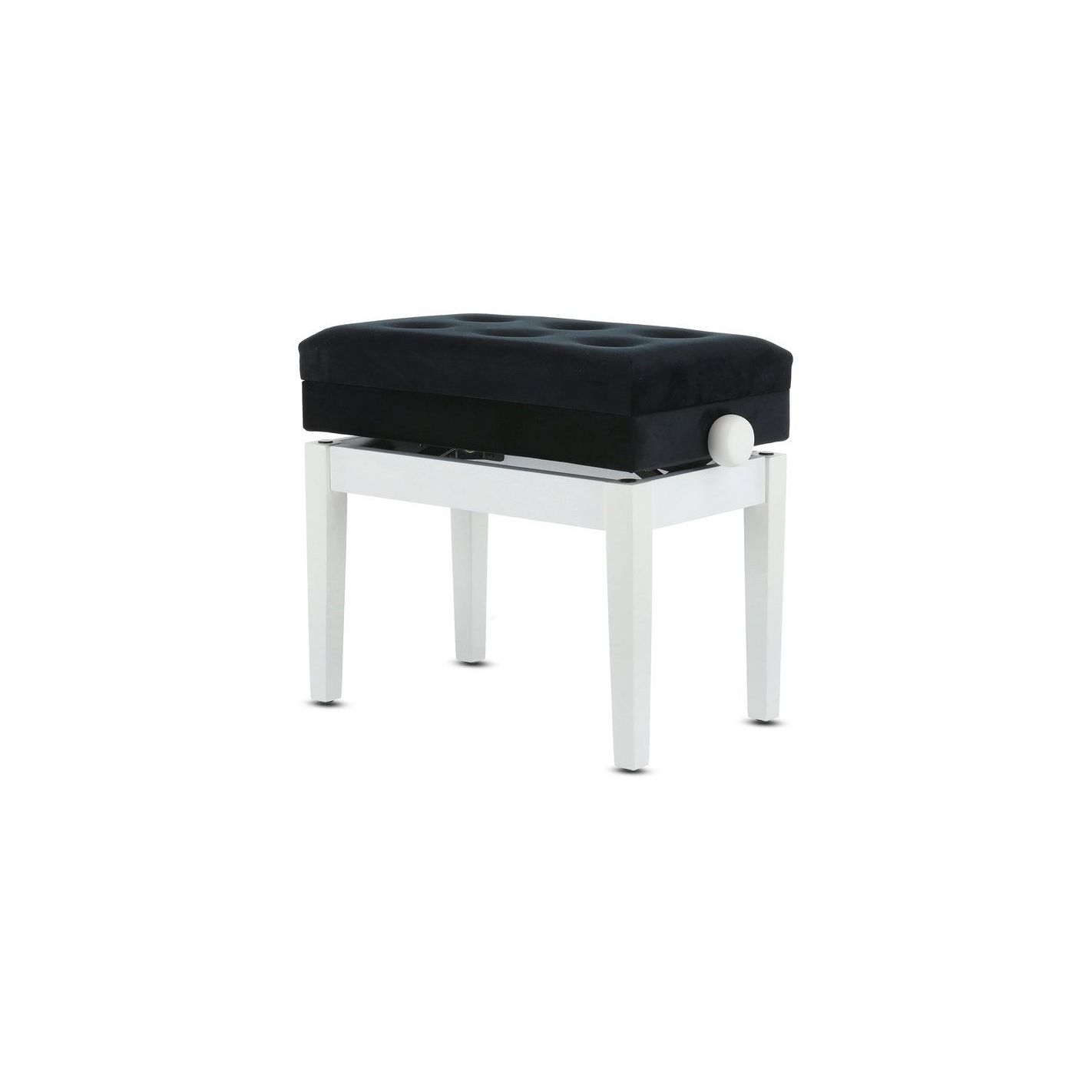 BANQUETA DE PIANO DELUXE COMPARTMENT BLANCO MATE