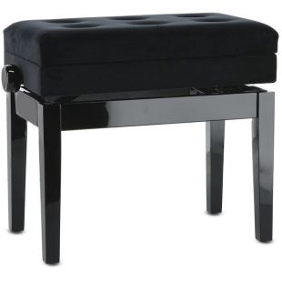 BANQUETA DE PIANO DELUXE COMPARTMENT NEGRO BRILLANTE