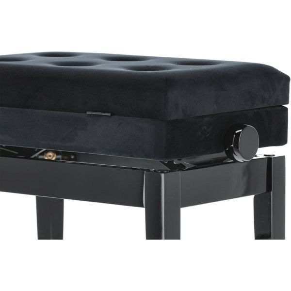 BANQUETA DE PIANO DELUXE COMPARTMENT NEGRO...