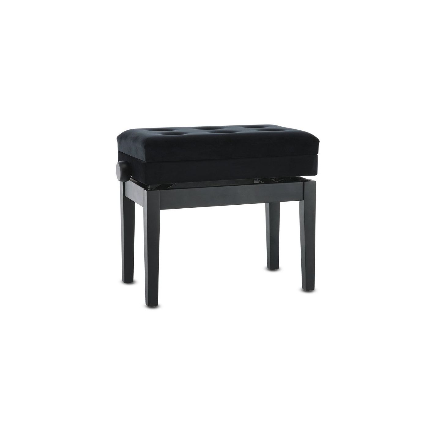 BANQUETA DE PIANO DELUXE COMPARTMENT NEGRO MATE