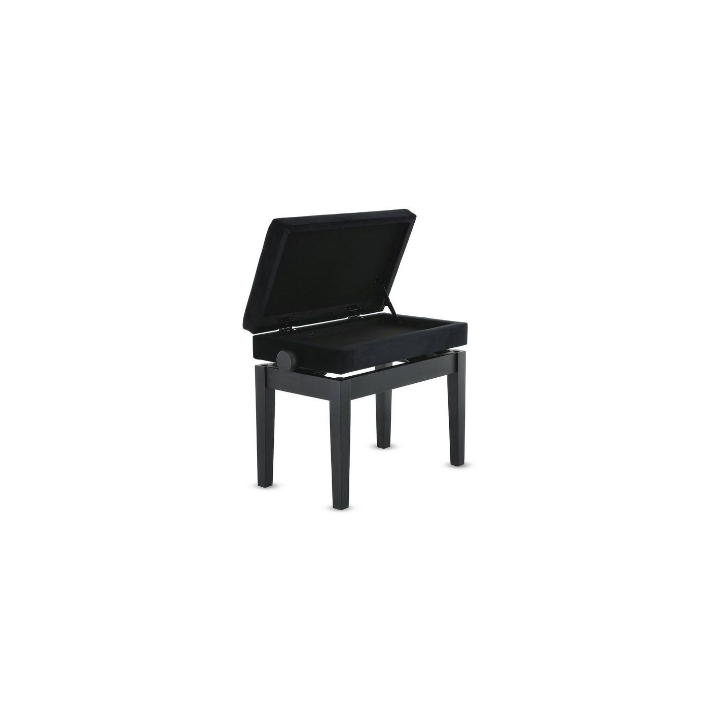 BANQUETA DE PIANO DELUXE COMPARTMENT NEGRO MATE