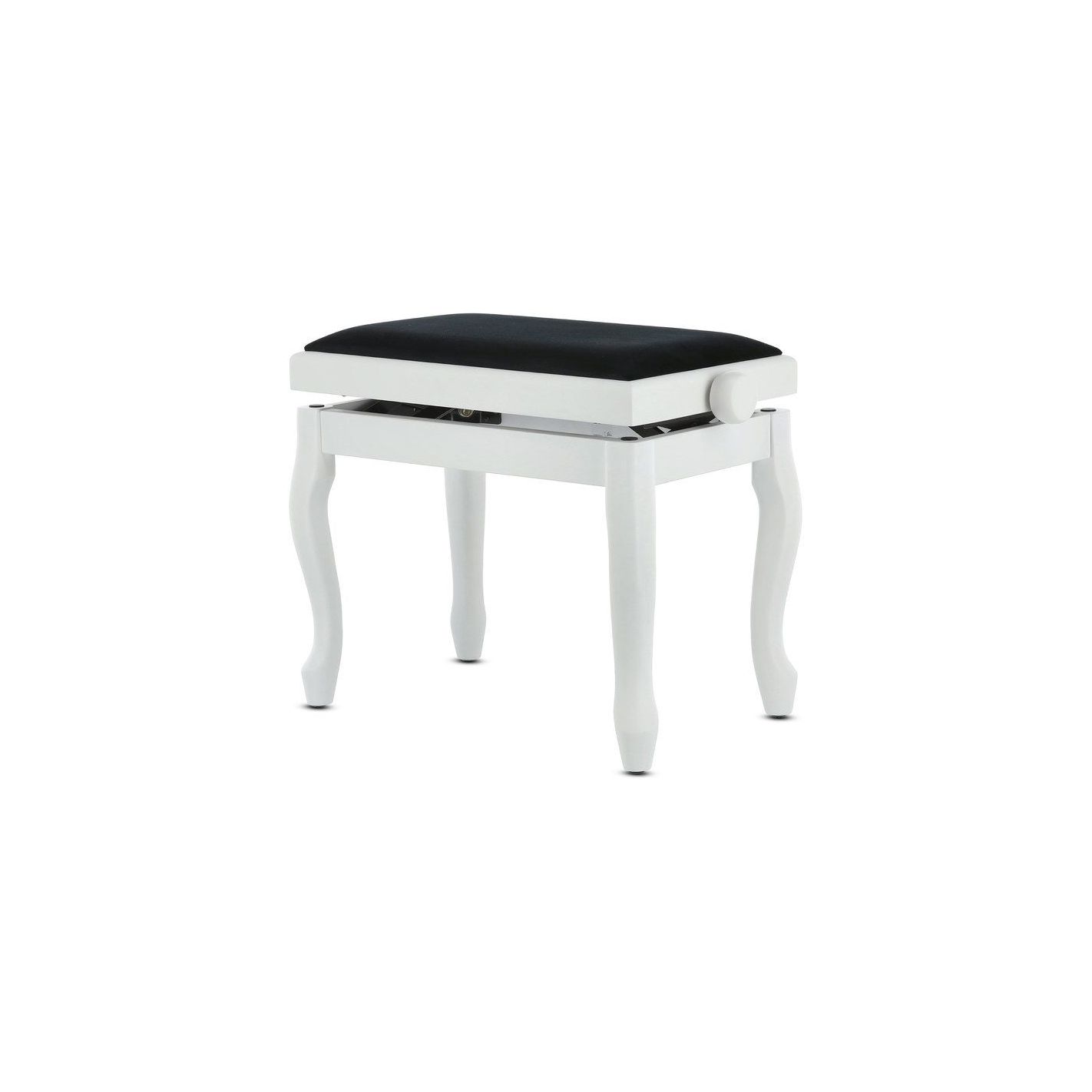 BANQUETA DE PIANO DELUXE CLASSIC BLANCO MATE