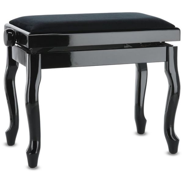 BANQUETA DE PIANO DELUXE CLASSIC NEGRO BRILLANTE