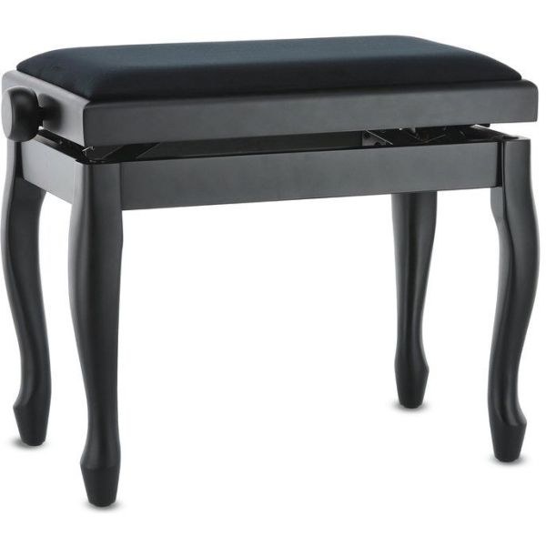 BANQUETA DE PIANO DELUXE CLASSIC NEGRO MATE