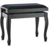 BANQUETA DE PIANO DELUXE CLASSIC NEGRO MATE
