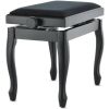 BANQUETA DE PIANO DELUXE CLASSIC NEGRO MATE