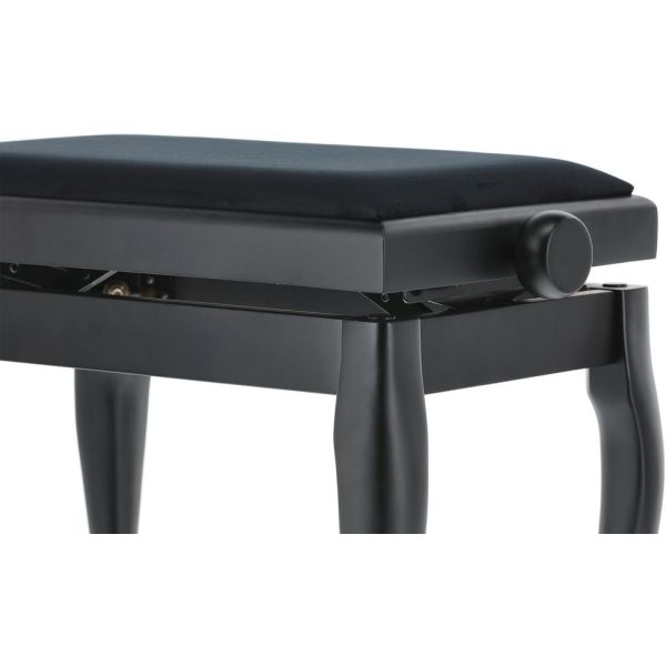 BANQUETA DE PIANO DELUXE CLASSIC NEGRO MATE