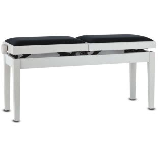 BANQUETA DE PIANO DELUXE DOUBLE BLANCO MATE