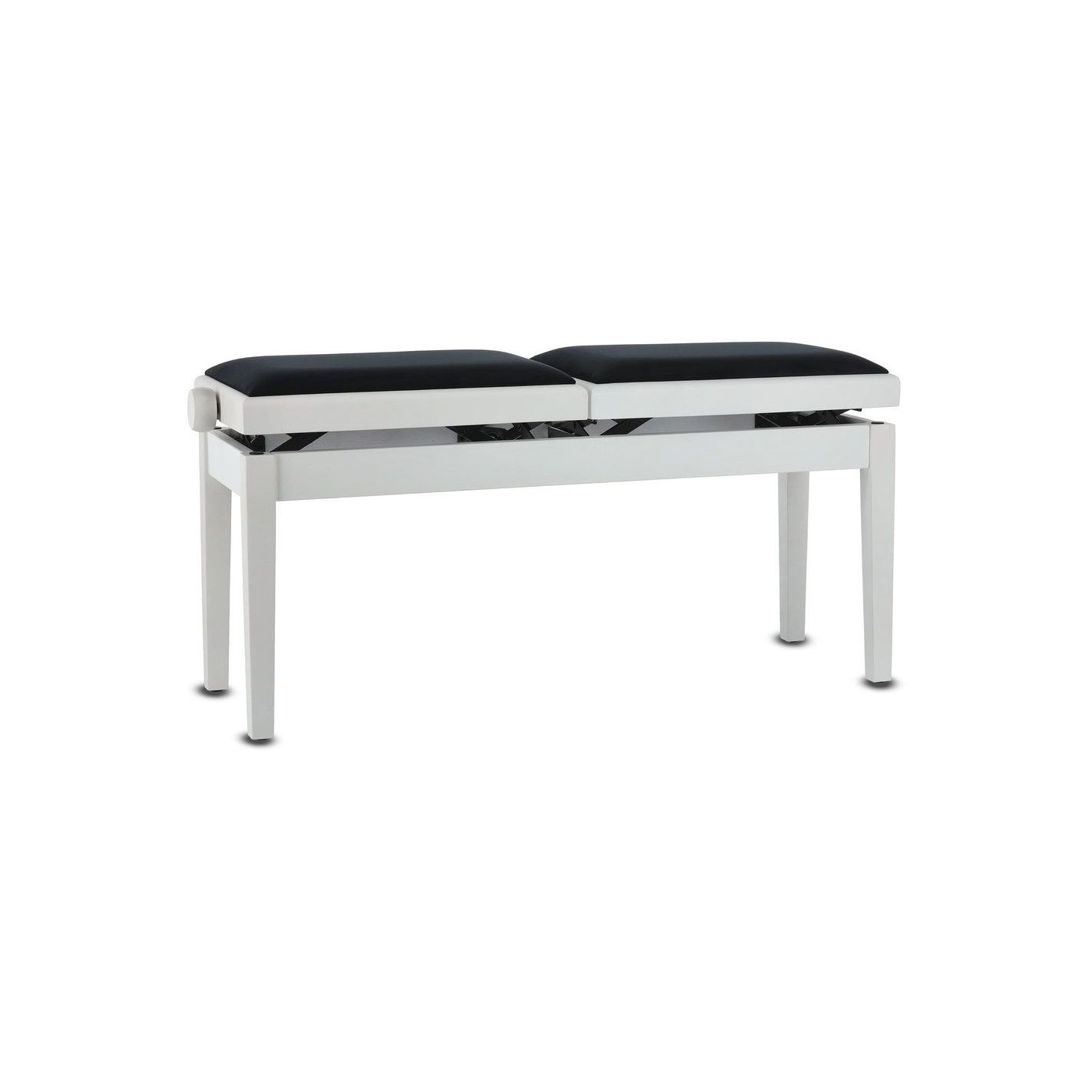 BANQUETA DE PIANO DELUXE DOUBLE BLANCO MATE