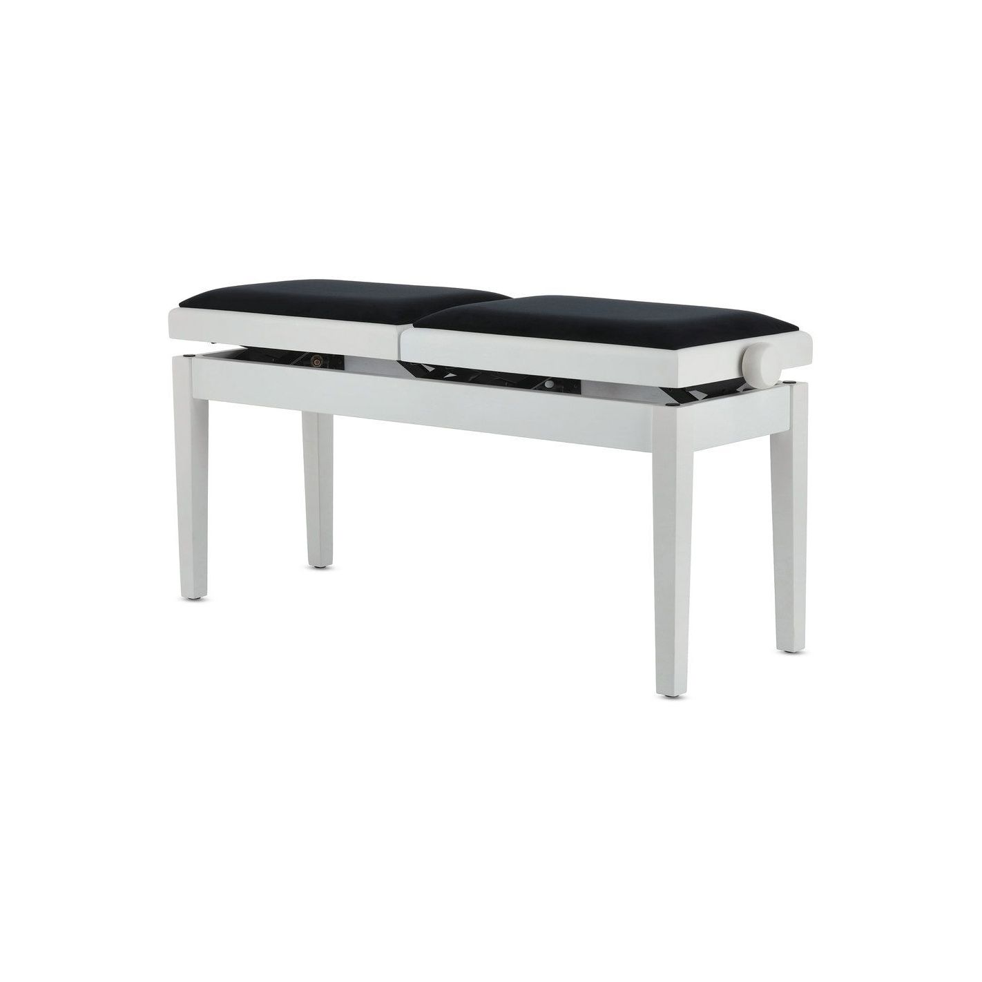 BANQUETA DE PIANO DELUXE DOUBLE BLANCO MATE