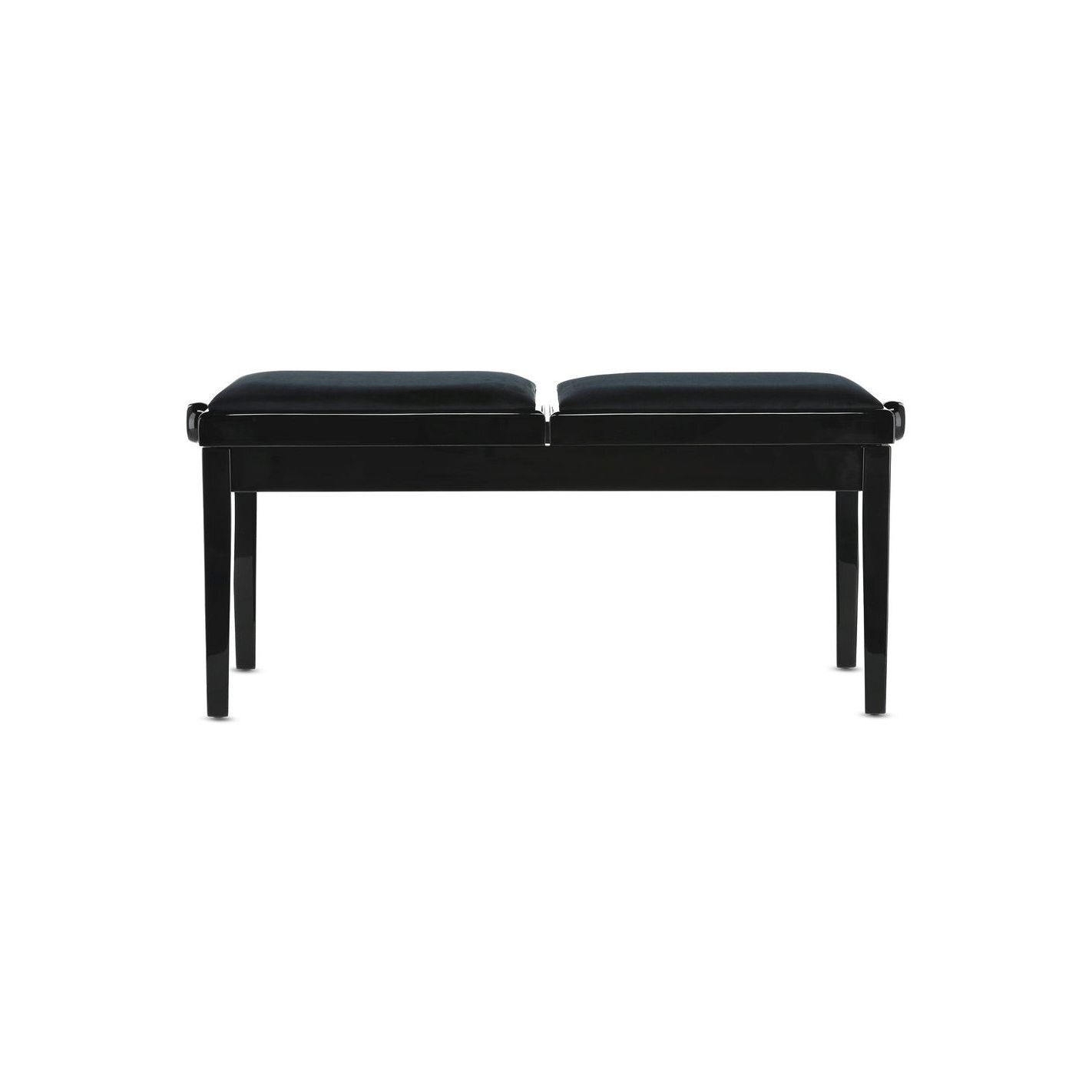 BANQUETA DE PIANO DELUXE DOUBLE NEGRO BRILLANTE