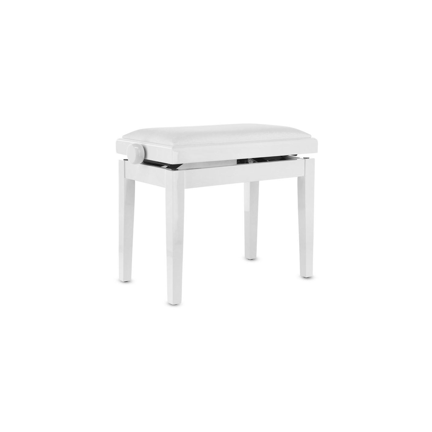 ASIENTO BANQUETA DE PIANO DELUXE VINYL BLANCO...