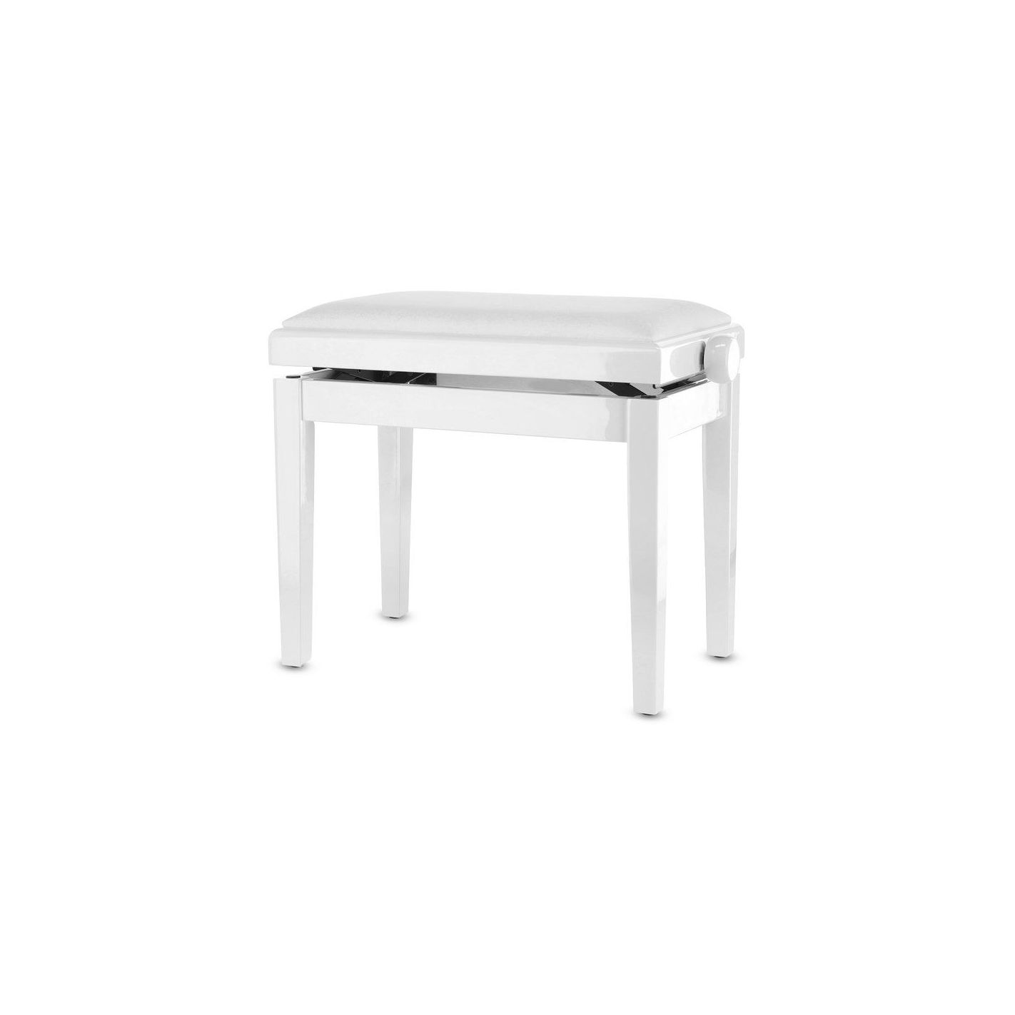 ASIENTO BANQUETA DE PIANO DELUXE VINYL BLANCO...