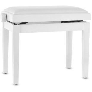 ASIENTO BANQUETA DE PIANO DELUXE VINYL BLANCO MATE