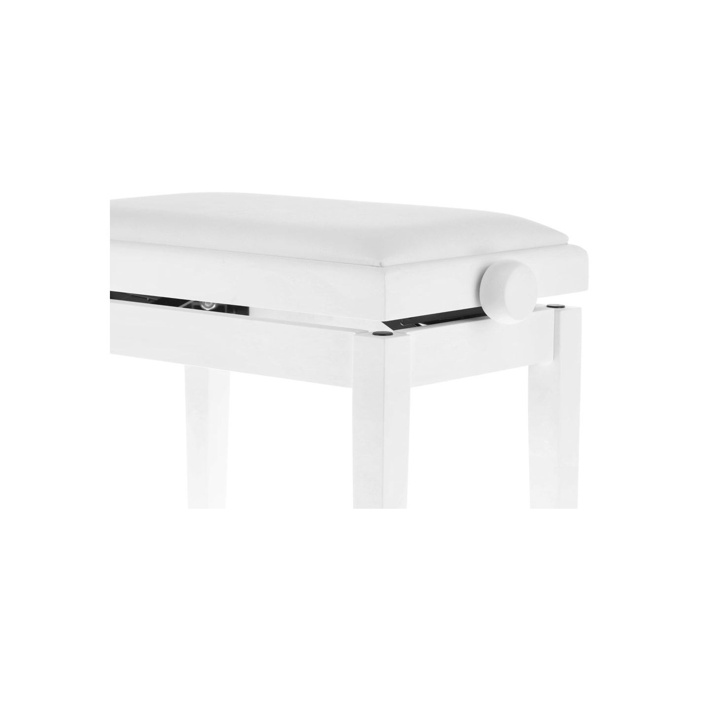 ASIENTO BANQUETA DE PIANO DELUXE VINYL BLANCO MATE