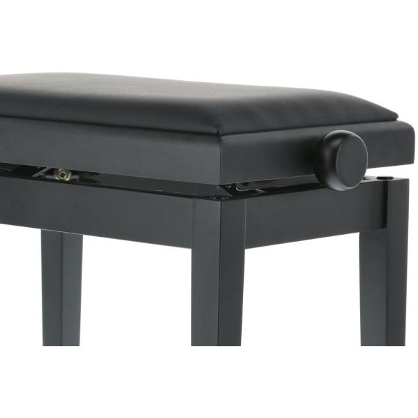 ASIENTO BANQUETA DE PIANO DELUXE VINYL NEGRO MATE