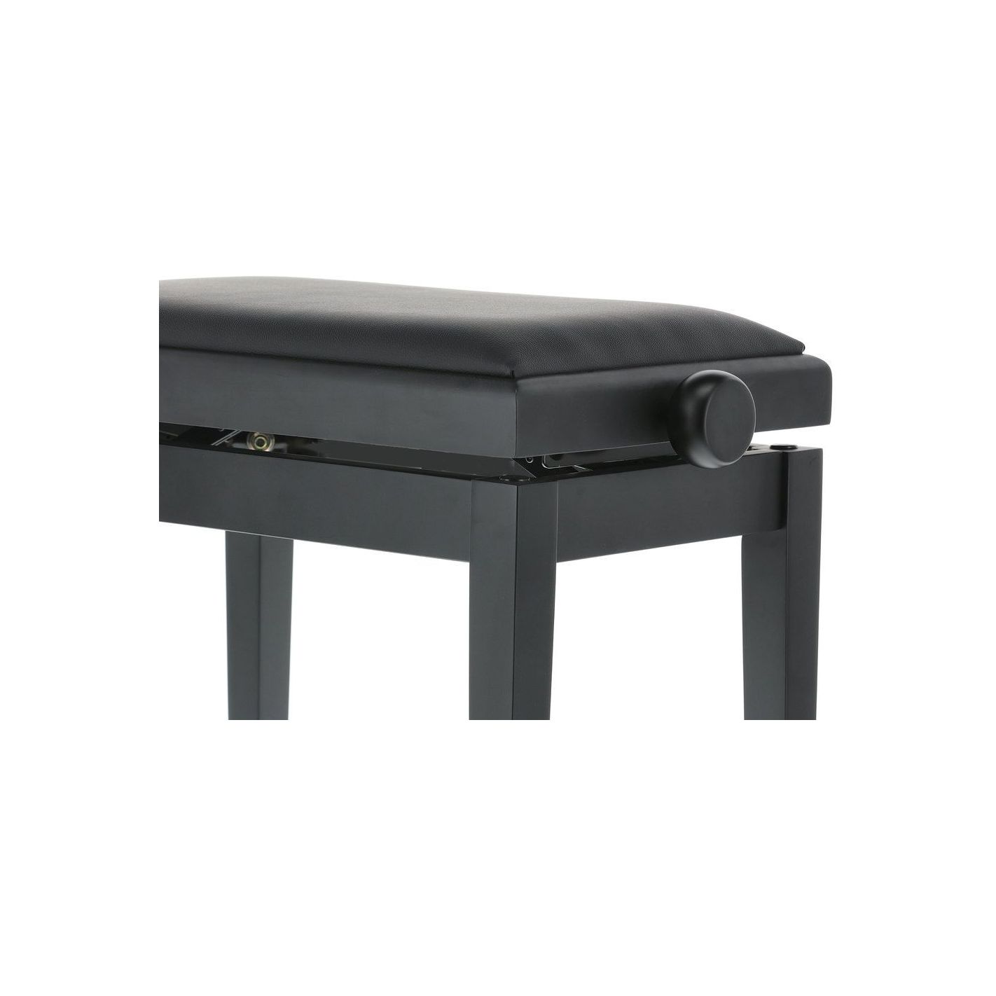 ASIENTO BANQUETA DE PIANO DELUXE VINYL NEGRO MATE