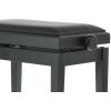 ASIENTO BANQUETA DE PIANO DELUXE VINYL NEGRO MATE