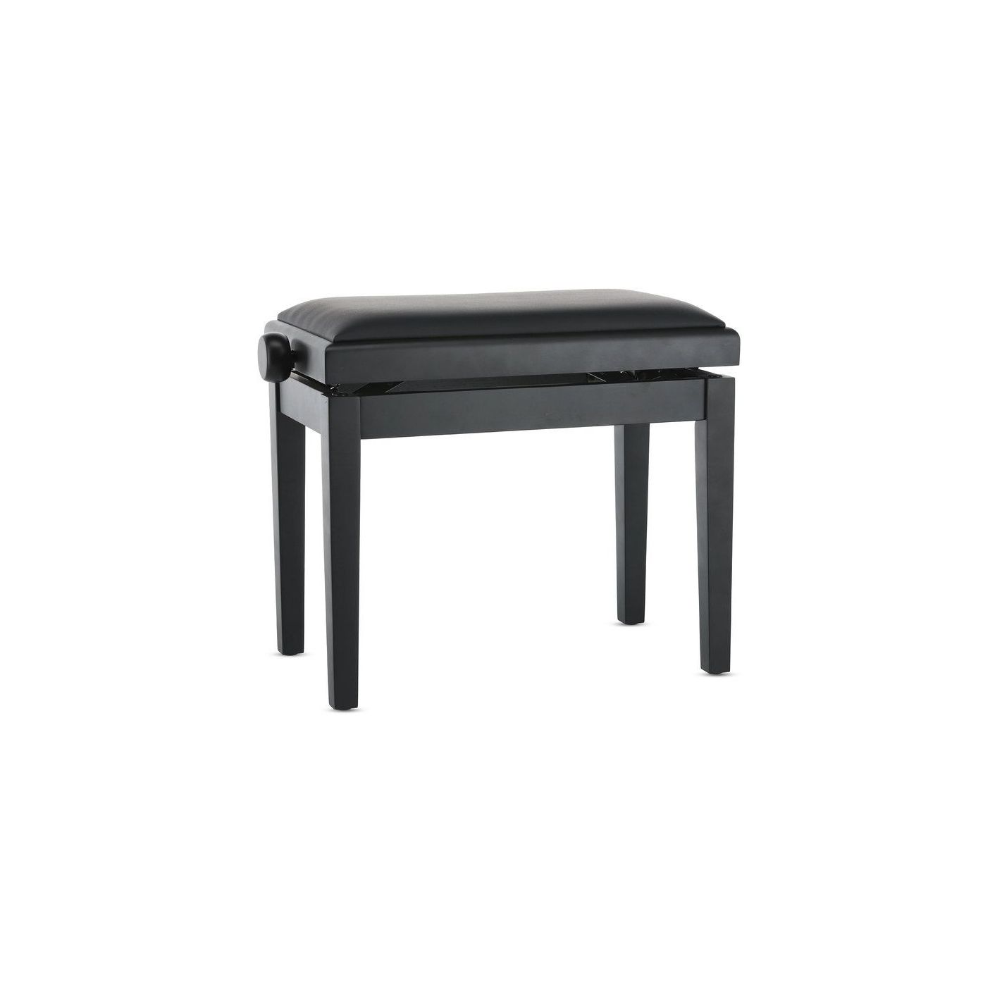 ASIENTO BANQUETA DE PIANO DELUXE VINYL NEGRO MATE