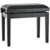 ASIENTO BANQUETA DE PIANO DELUXE VINYL NEGRO MATE