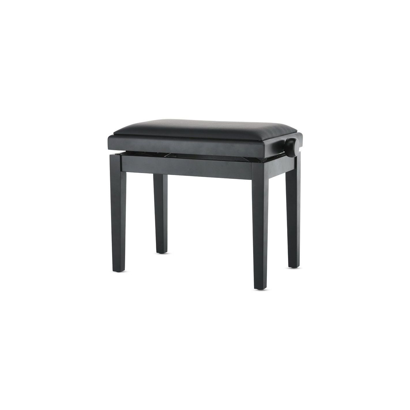 ASIENTO BANQUETA DE PIANO DELUXE VINYL NEGRO MATE