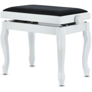 BANQUETA DE PIANO DELUXE CLASSIC BLANCO BRILLANTE