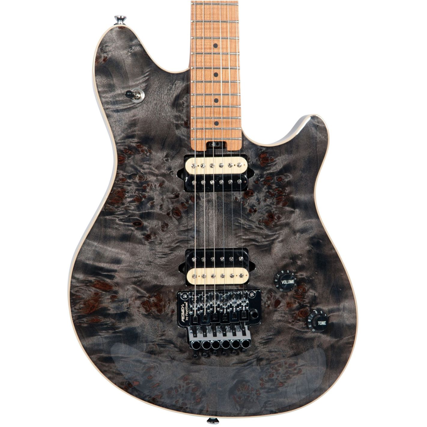 HP2 TREMOLO POPLAR BURL ROASTED MAPLE NECK...