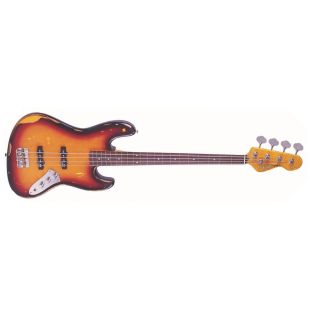 VJ74 ICON FRETLESS BASS-DISTRESSED SUNBURST