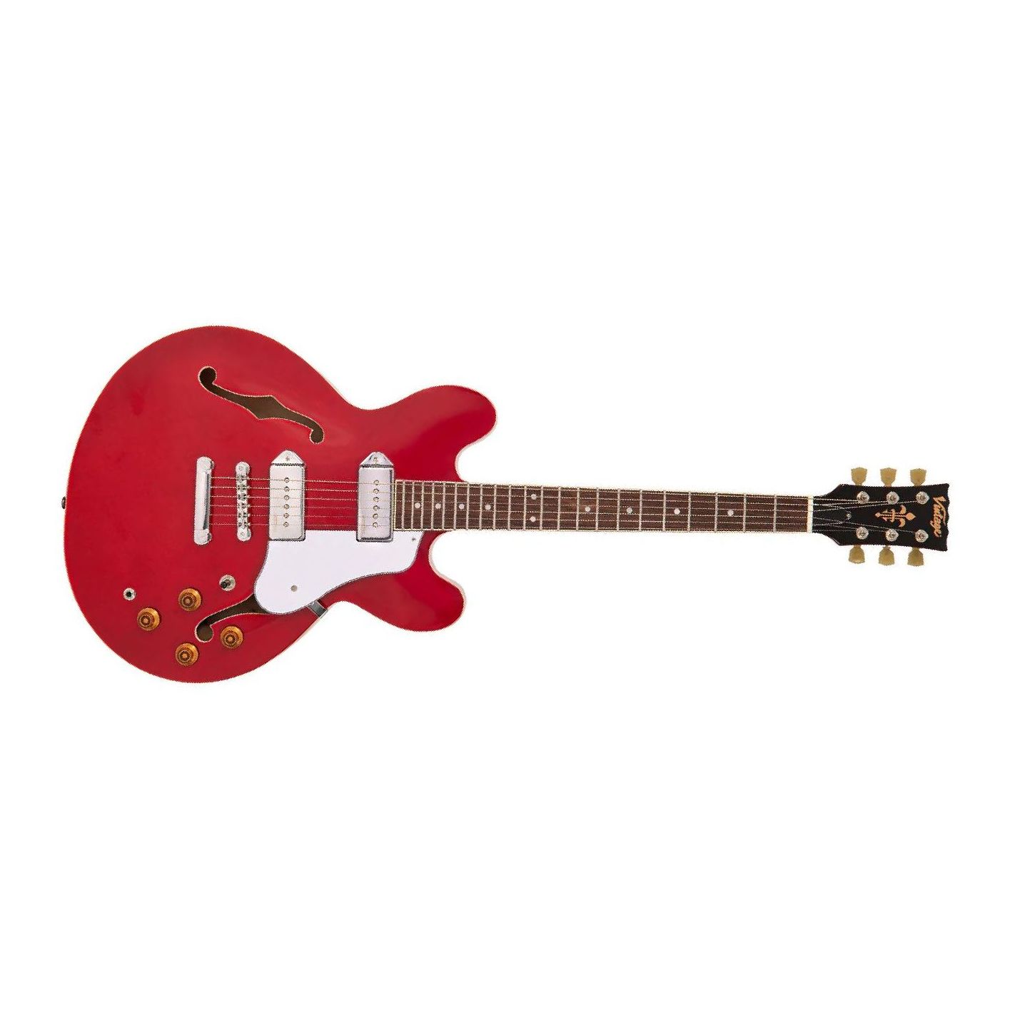 SEMI-AC GUITAR-CHROME SOAPBAR-CH. RED