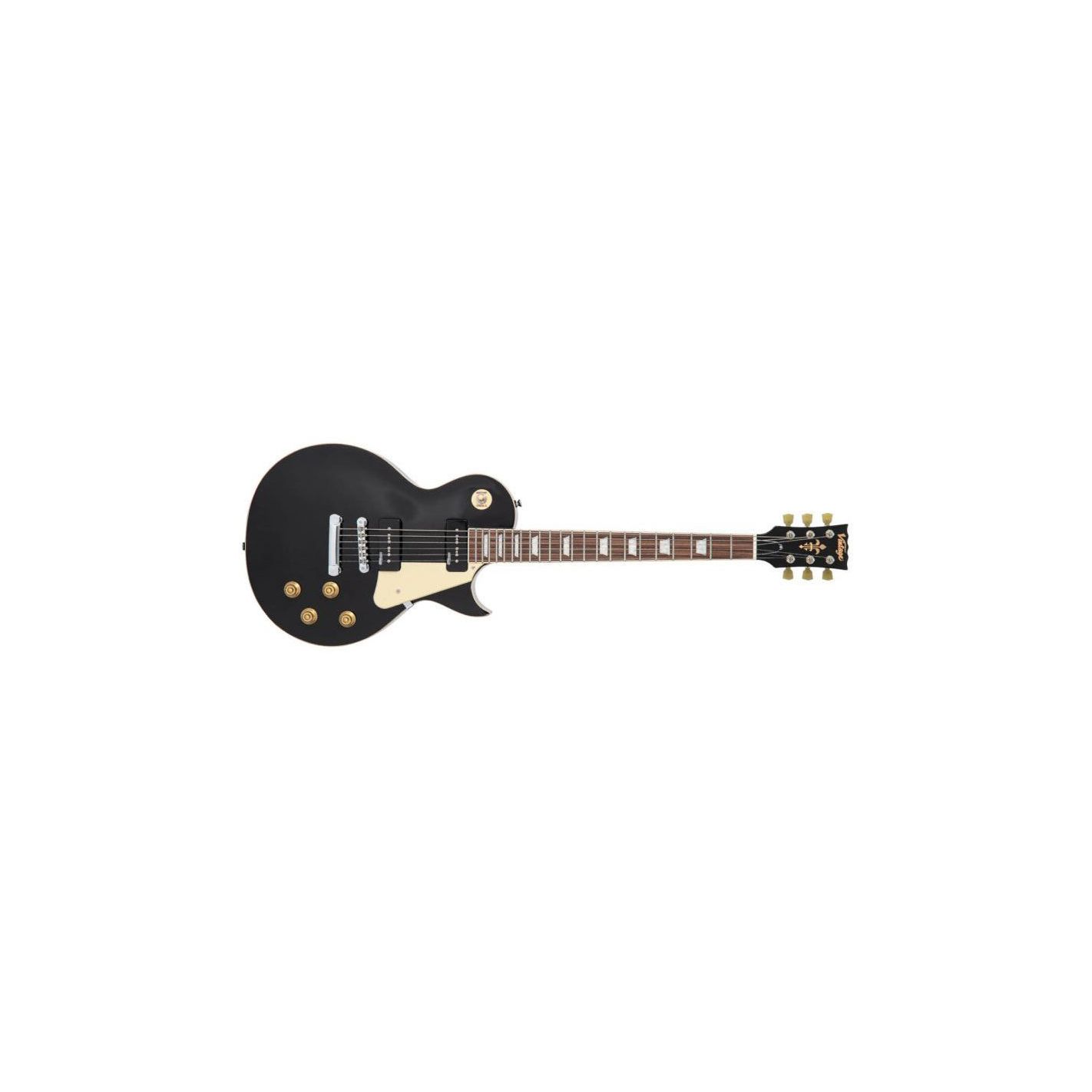 EL. GUITAR TWIN SOAPBAR-GLOSS BLACK