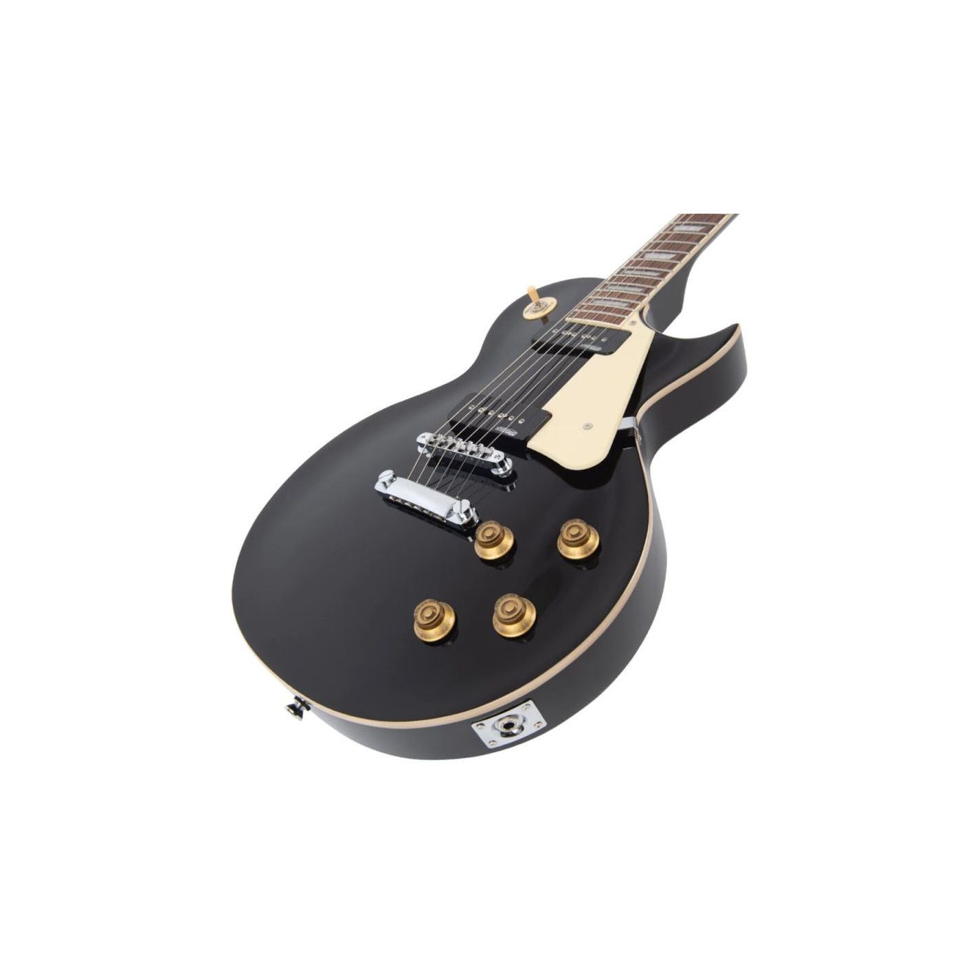 EL. GUITAR TWIN SOAPBAR-GLOSS BLACK